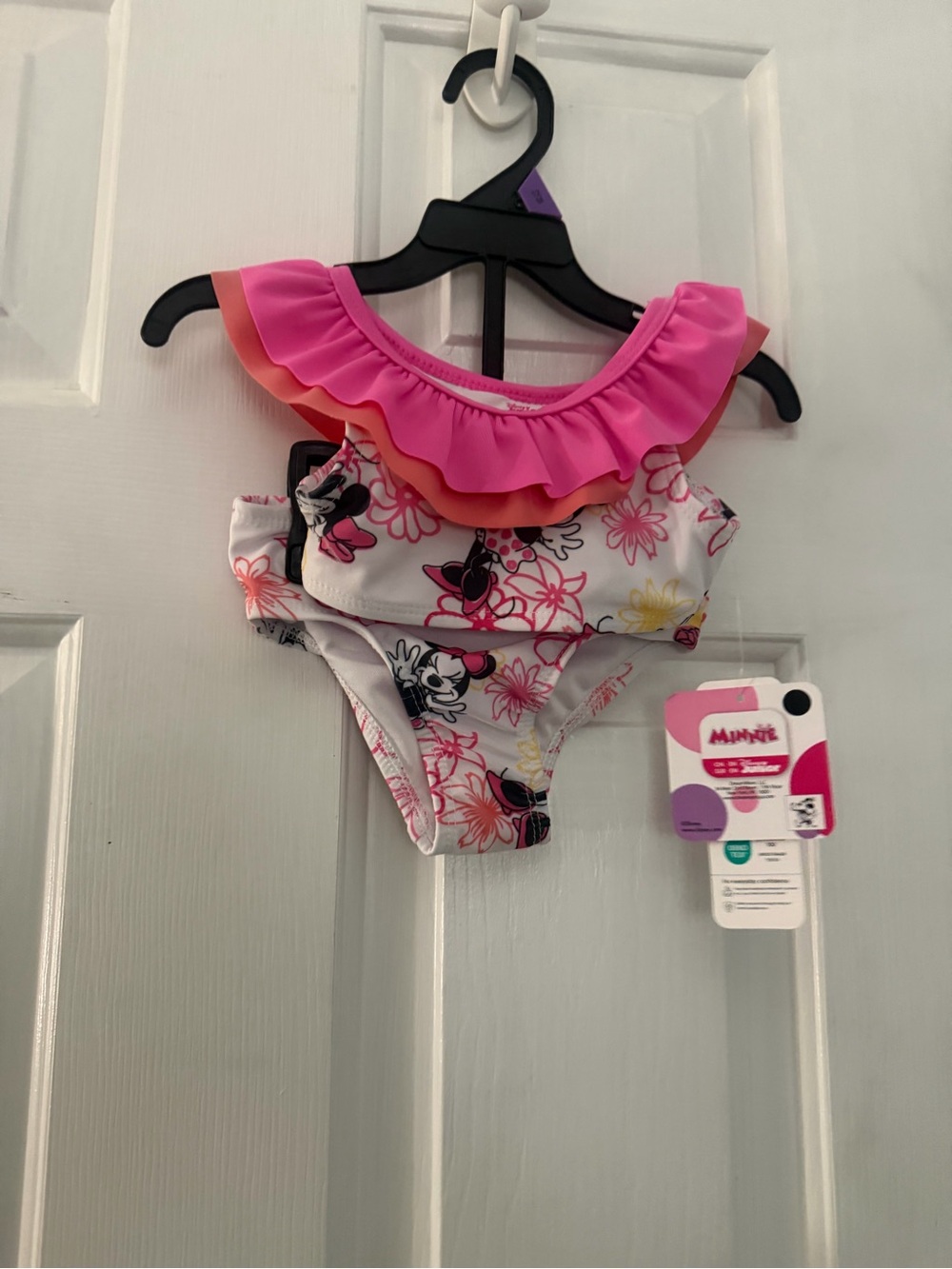 NWT Disney Minnie Mouse Baby 2 Piece Swimsuit UPF 50+ 12M
